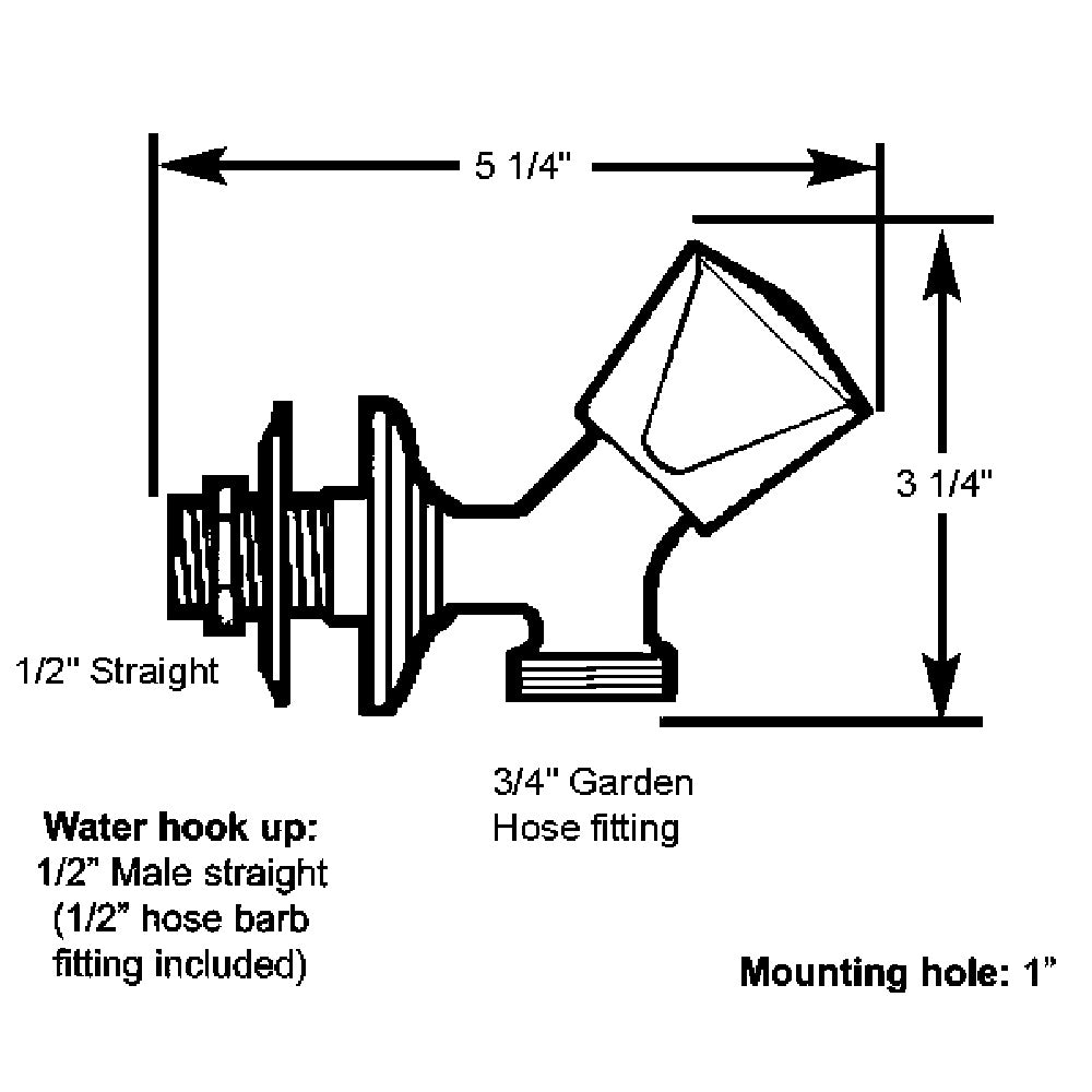 Scandvik SS Washdown Spigot [10187P]