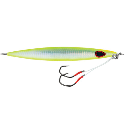 Williamson Kensaki 220 Jig - 6.75" - 7.75oz - UV Chartreuse Glow Zebra [KSJ220UVCGZ]