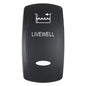 Pacer Actuator - 'LIVEWELL' f/V Series Contura Switches - Black - Laser Etched (Top/Bottom Light) [EV2LE-LVWL]