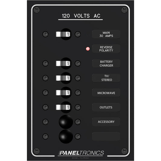 Paneltronics Standard AC 6 Position Breaker Panel & Main [9982305B]