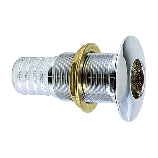 Perko 1-1/8" Thru-Hull Fitting f/ Hose Chrome Plated Bronze Made in the USA [035006ADPC]