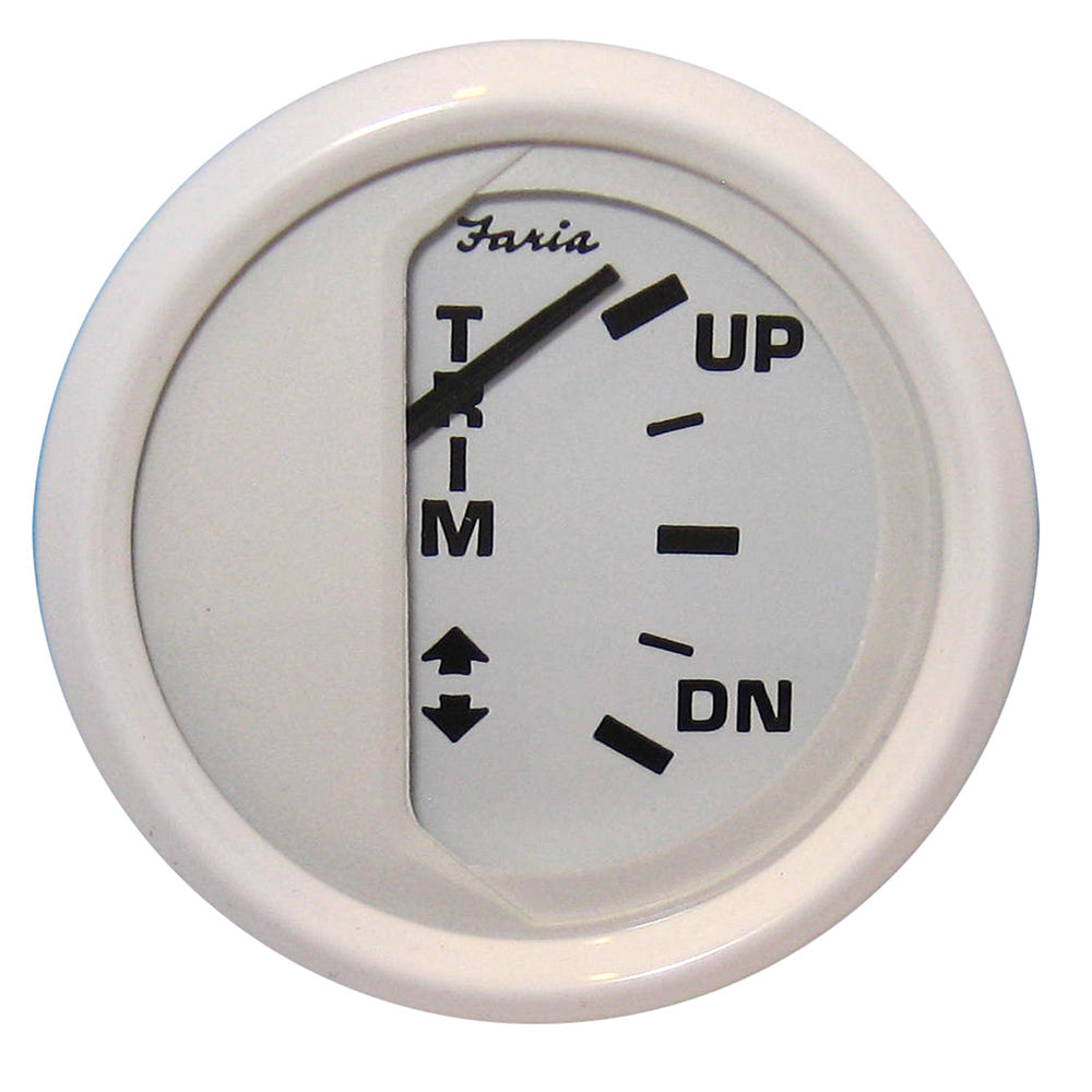 Faria Dress White 2" Trim Gauge (J/E/Suzuki Outboard) [13123]