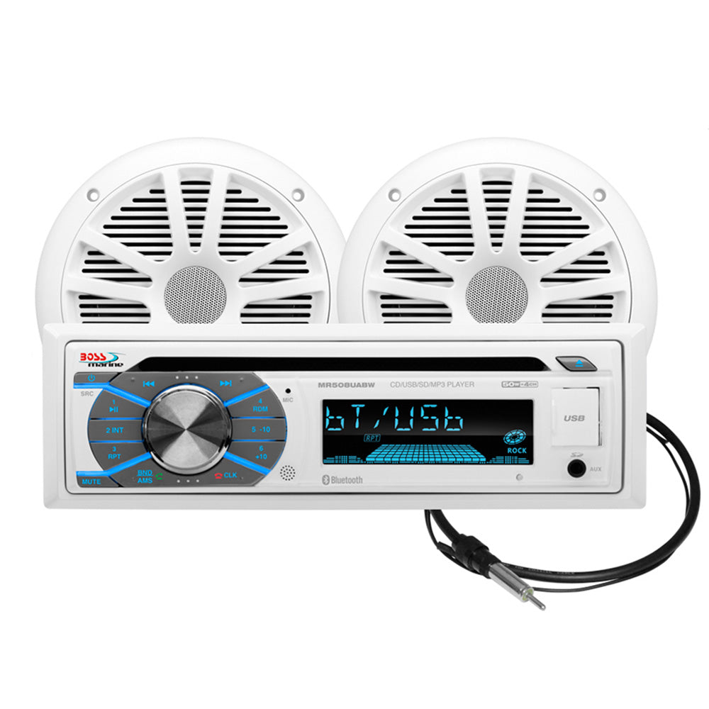 Boss Audio MCK508WB.6 Marine Stereo  6.5" Speaker Kit - White [MCK508WB.6]