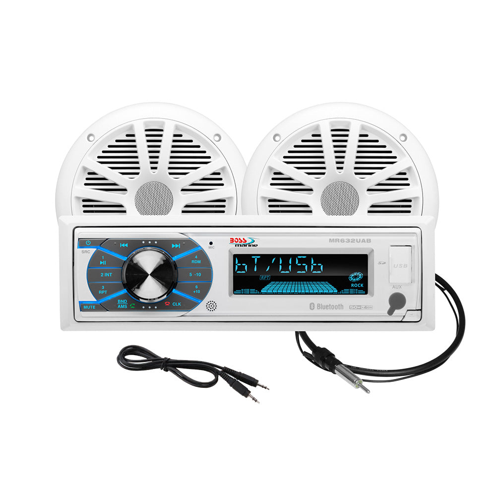 Boss Audio MCK632WB.6 Marine Stereo  6.5" Speaker Kit - White [MCK632WB.6]