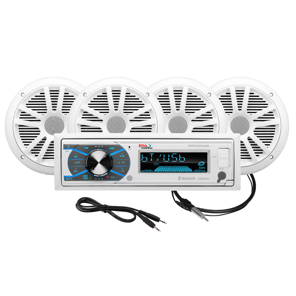 Boss Audio MCK632WB.64 Marine Stereo  2 Pairs of 6.5" Speaker Kit - White [MCK632WB.64]