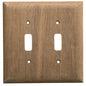 Whitecap Teak 2-Toggle Switch/Receptacle Cover Plate [60176]