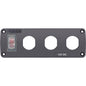 Blue Sea 4367 Water Resistant USB Accessory Panel - 15A Circuit Breaker, 3x Blank Apertures [4367]