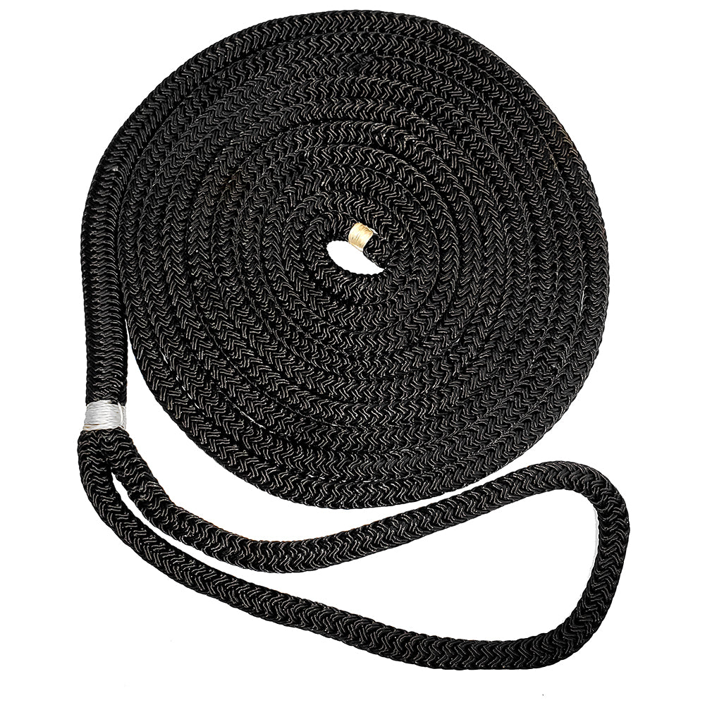 New England Ropes 1/2" Double Braid Dock Line - Black - 15 [C5054-16-00015]