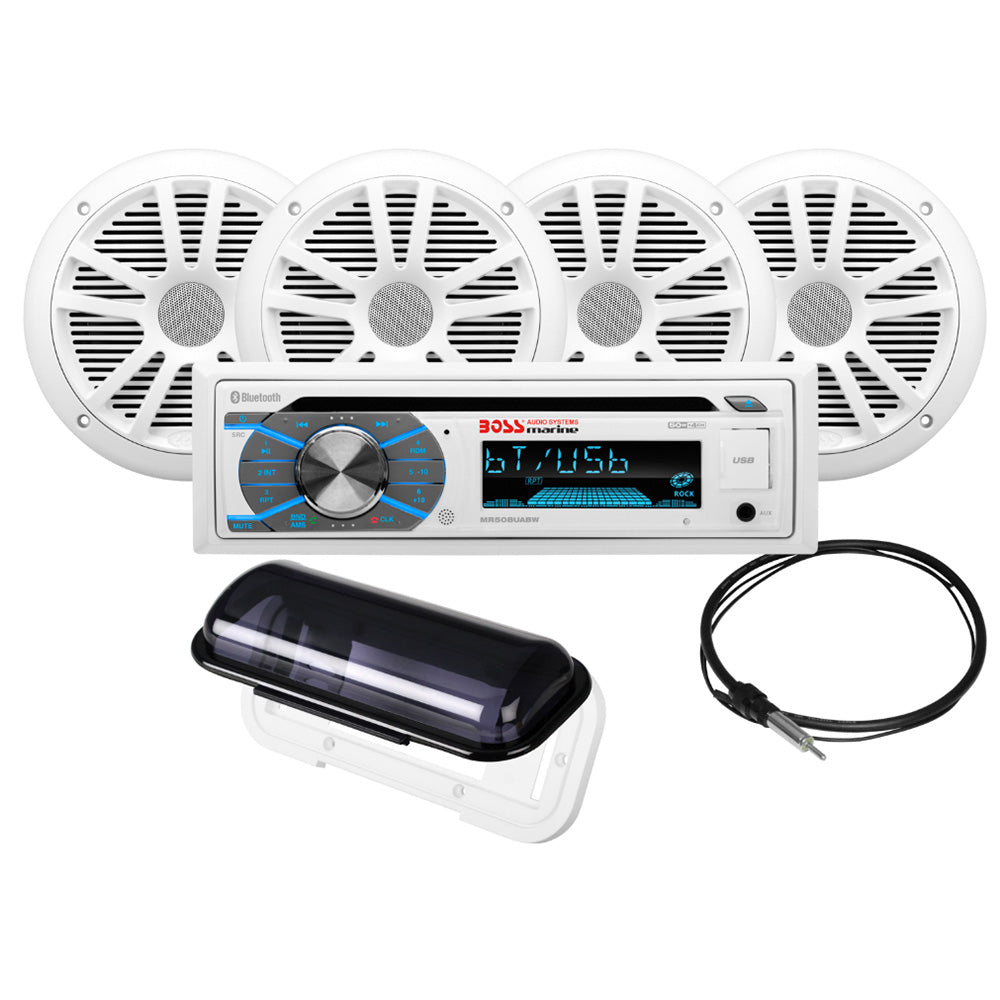 Boss Audio MCK508WB.64S Marine Stereo  2 Pairs of 6.5" Speaker Kit - White [MCK508WB.64S]