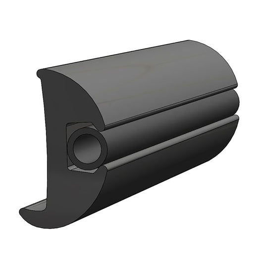 TACO Flexible Vinyl Black Rub Rail 1-1/16" x 1-7/8" 50L [V11-2423BKA50-1]