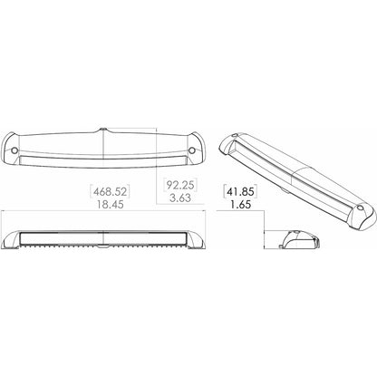 Lumitec Razor Light Bar - Spot - White Housing w/Inverted Logo Flush Mount [101603]