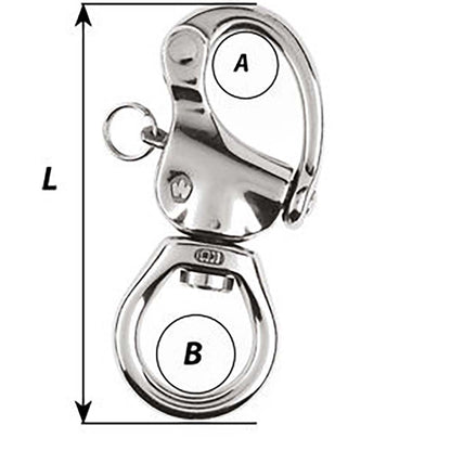 Wichard HR Snap Shackle - Large Bail - Length 80mm [02373]